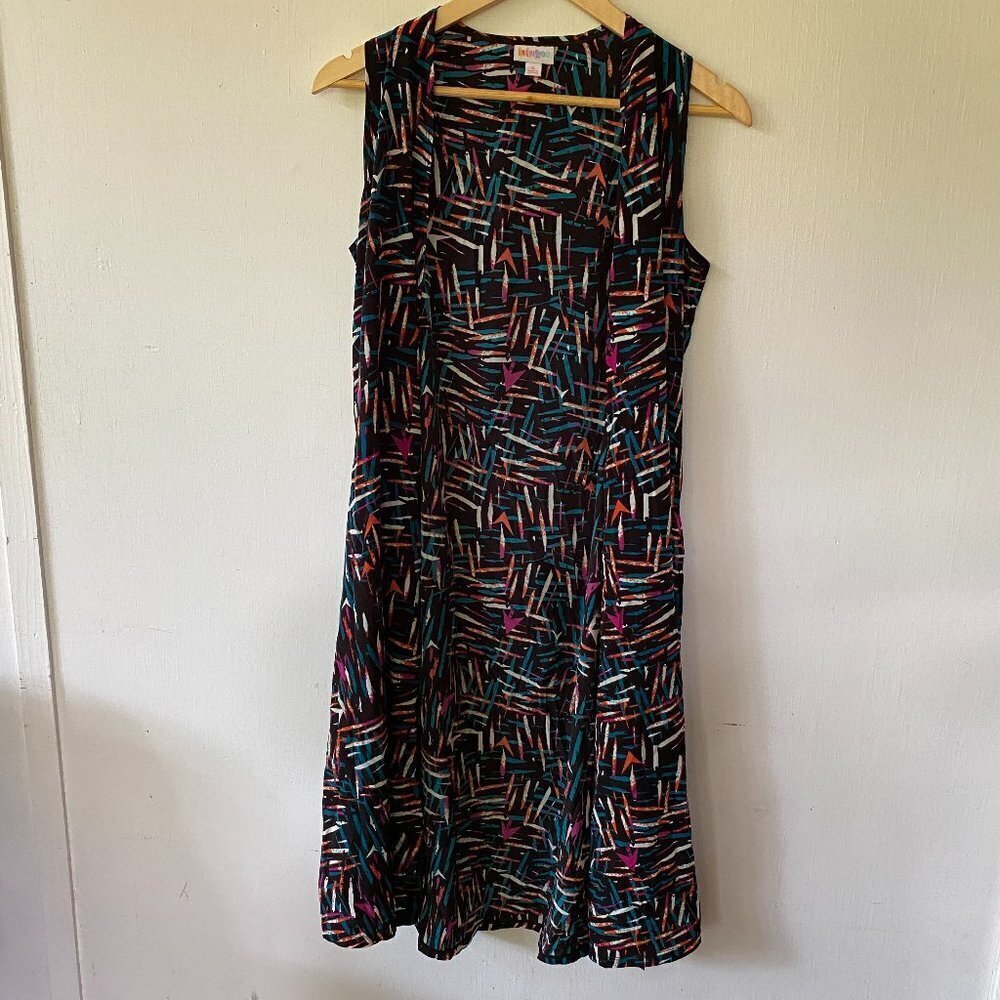 Lularoe Joy Long Line Vest Womens Small Open Front Whimsigoth 80s 90s Y2K Retro